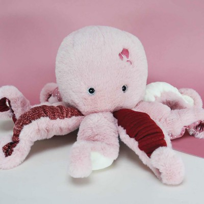 Peluche pieuvre Rose