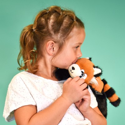 Peluche bien être - panda roux en peluche magnétique - 30 cm