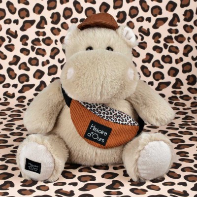 Peluche Hippopotame HELLO BROOK 20 cm
