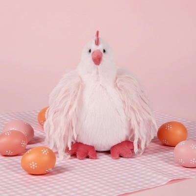 Peluche POULETTE Rose lady -20 cm