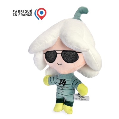 Peluche Mascotte FASHION FLO - Jeux Paralympiques 2026 Milano-Cortina fabriquée en France - Edition limitée - 30 cm