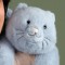 Peluche lestée Chat bleu - focus