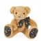 Peluche ours brun avec noeud liberty - Histoire d'ours - HO3123