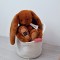 Peluche lapin capuccino marron - LE LAPIN - Blanc - Histoire d'ours - HO3246-1.jpg