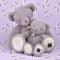 Ours en peluche Clémentin Lavande - 38 cm et 60 cm
