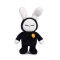 Peluche BOHRUME lapin Noir – 27 cm