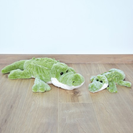 HO1454-peluche crocodile vert