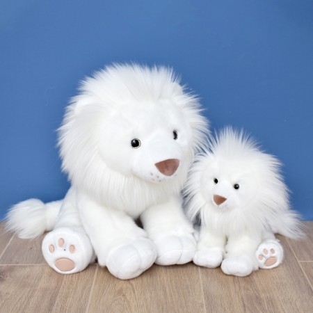 HO2982 - Peluche Lion des neige - Blanc - 40 cm
