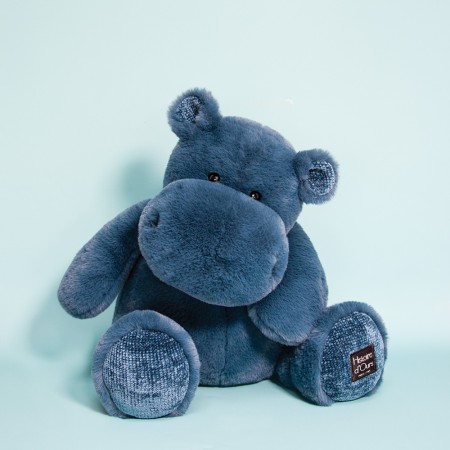 peluche hippopotame bleu 40 cm Histoire d'ours