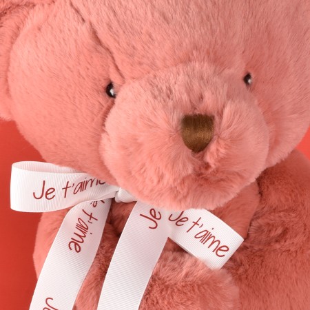 Peluche personnalisée St Valentin - Ours en peluche rose - Je t'Aime - 40 cm HO3233-1.jpg