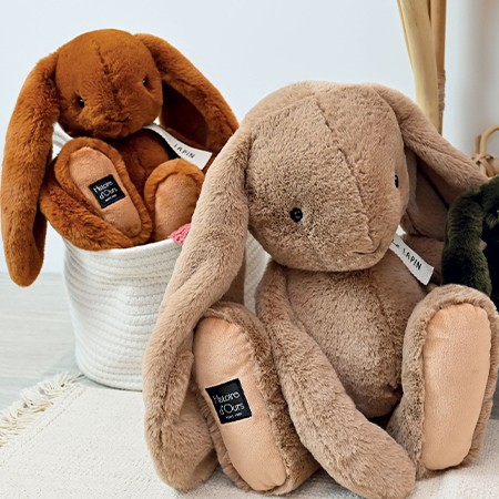 Peluche lapin capuccino marron - LE LAPIN - Blanc - Histoire d'ours - HO3246-2.jpg