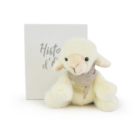 Petite Peluche Agneau foulard - 14 cm- HO3284.jpg