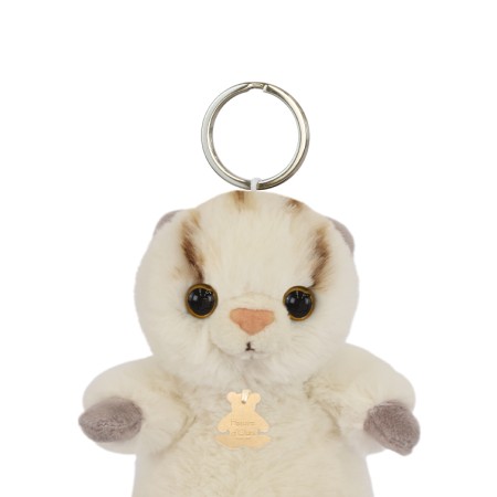 Porte-clés chat lesté écru - 12 cm zoom HO3293.jpg