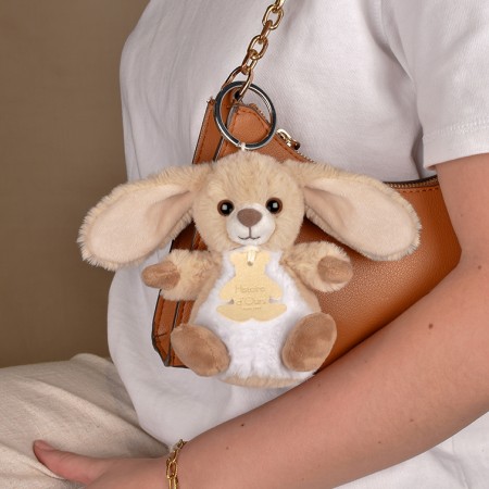 Porte-clés lapin beige - 12 cm - Les doux stretch- HO3297-41.jpg