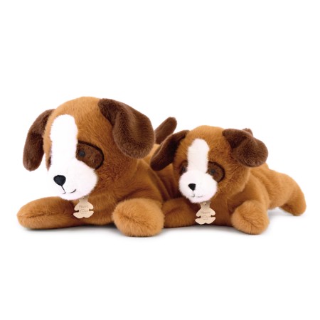 Peluche chien marron allongee lestee - Les P'tits Relax - 22 cm-HO3320-2.jpg