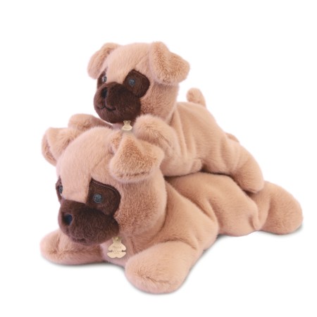 Peluche chien beige allongee lestee  -HO3322-1.jpg