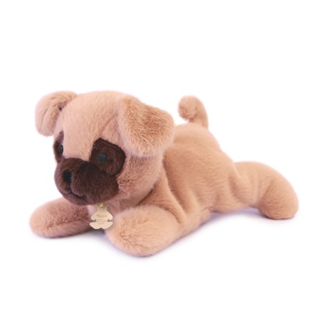 Peluche chien beige allongee lestee - HO3322.jpg
