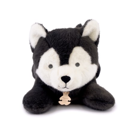 Loup gris peluche allongee - Les P'tits Relax - 30 cm- HO3324-1.jpg
