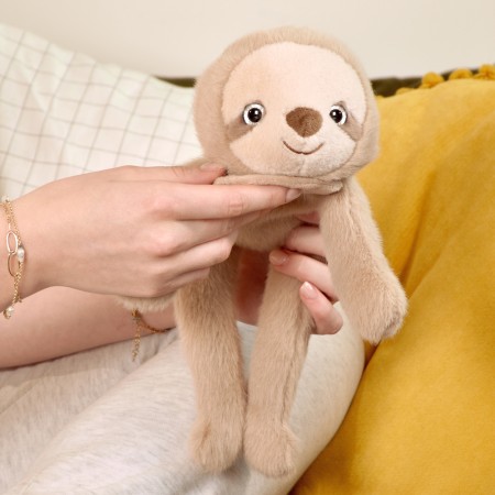 Peluche bien être - Paresseux en peluche magnétique beige - 30 cm- HO3358-5.jpg
