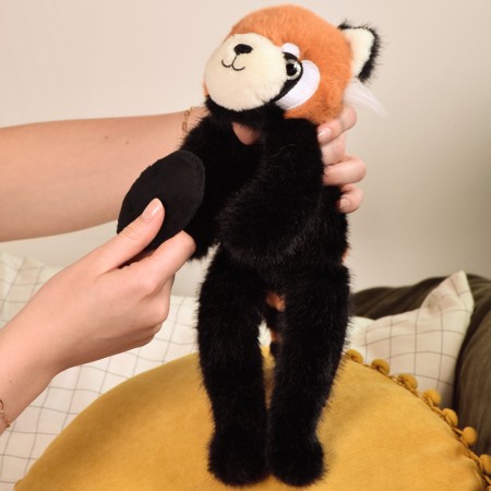 Peluche bien être - panda roux en peluche magnétique - 30 cm- HO3360-4.jpg
