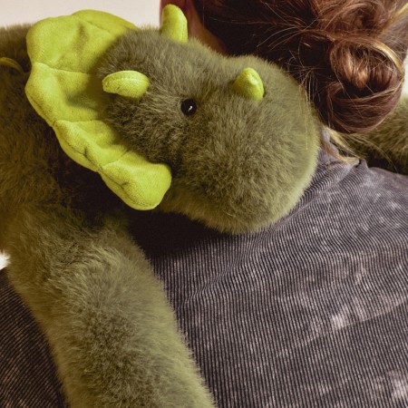 Peluche dinosaure vert lesté - 40 cm - Podcoll- HO3362.jpg