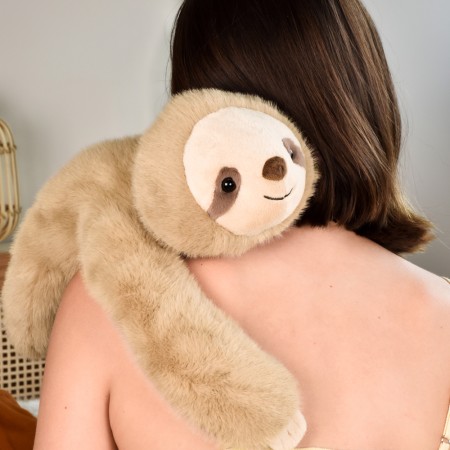 Peluche paresseux marron lesté - 40 cm - Podcoll- HO3364-1.jpg