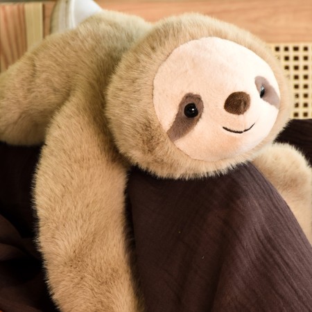 Peluche paresseux marron lesté - 40 cm - Podcoll- HO3364-2.jpg