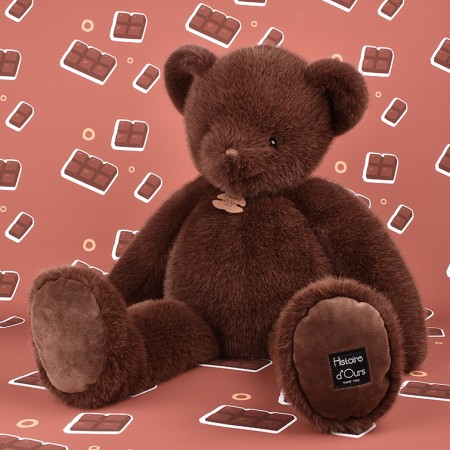 Ours en peluche Clémentin Marron Chocolat - 60 cm