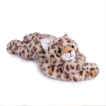 Peluche lestée Chat Léopard - fond blanc