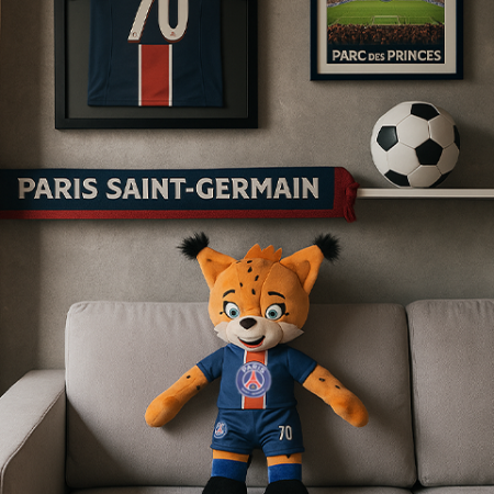 lynx psg peluche adulte