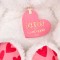 DC4373 OURS JE T'AIME médaillon rose en forme de coeur