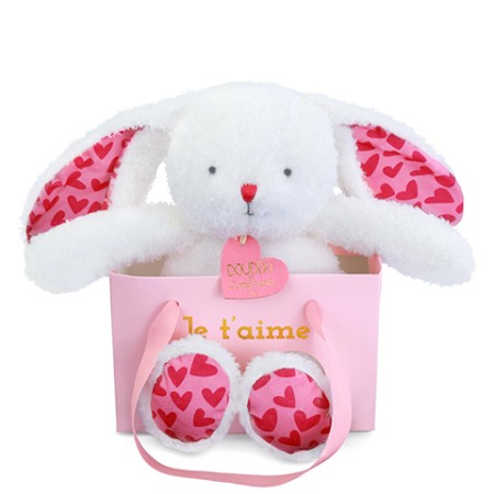 DC4372 LAPIN JE T'AIME en sac cadeau