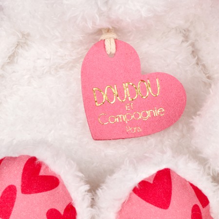 DC4373 OURS JE T'AIME médaillon rose en forme de coeur