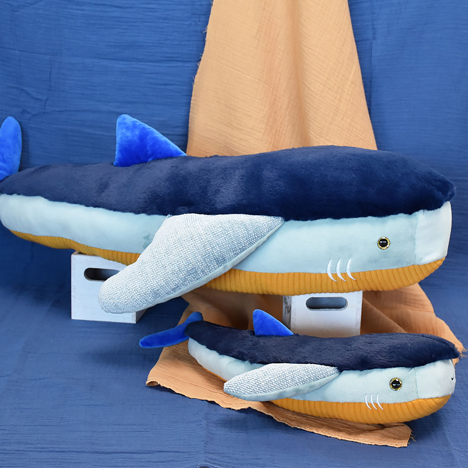 Histoire d'ours - Peluche Requin Bleu - 40 cm