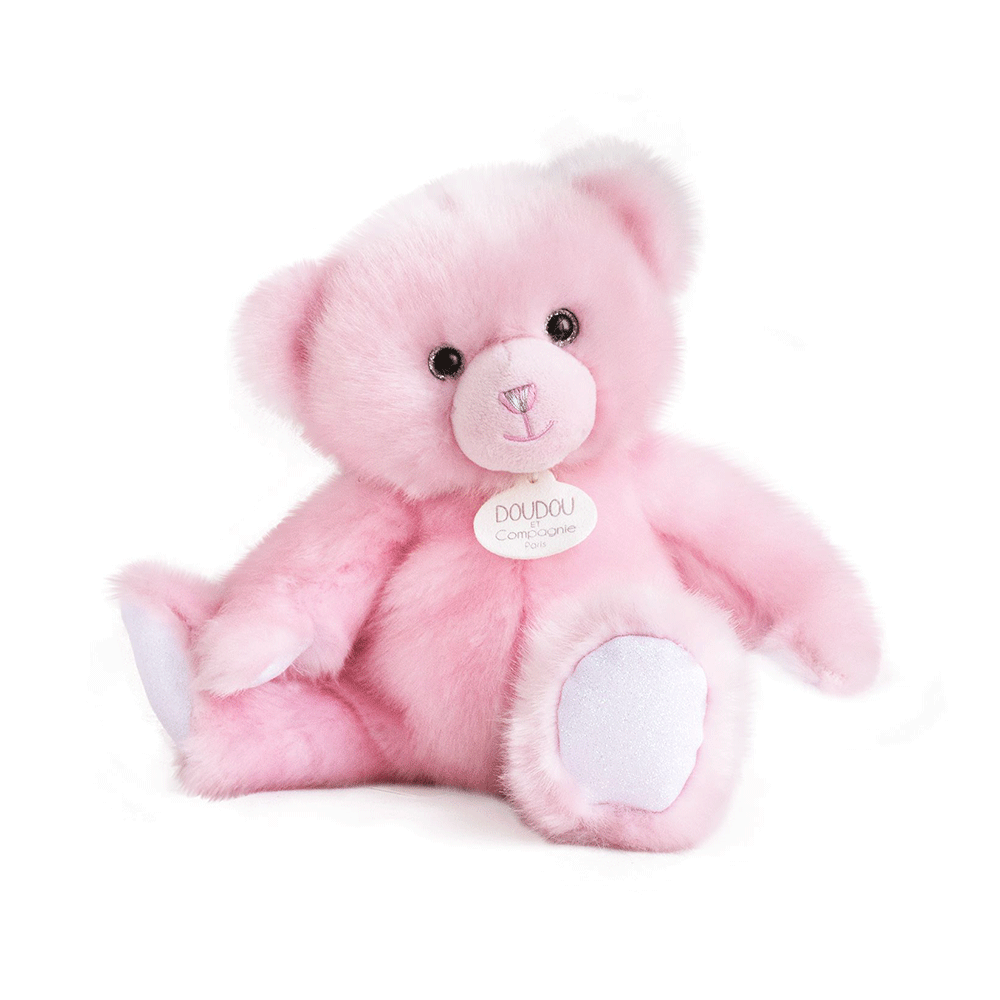 Peluche ourson en rose Saint-Valentin – La compagnie de la peluche®